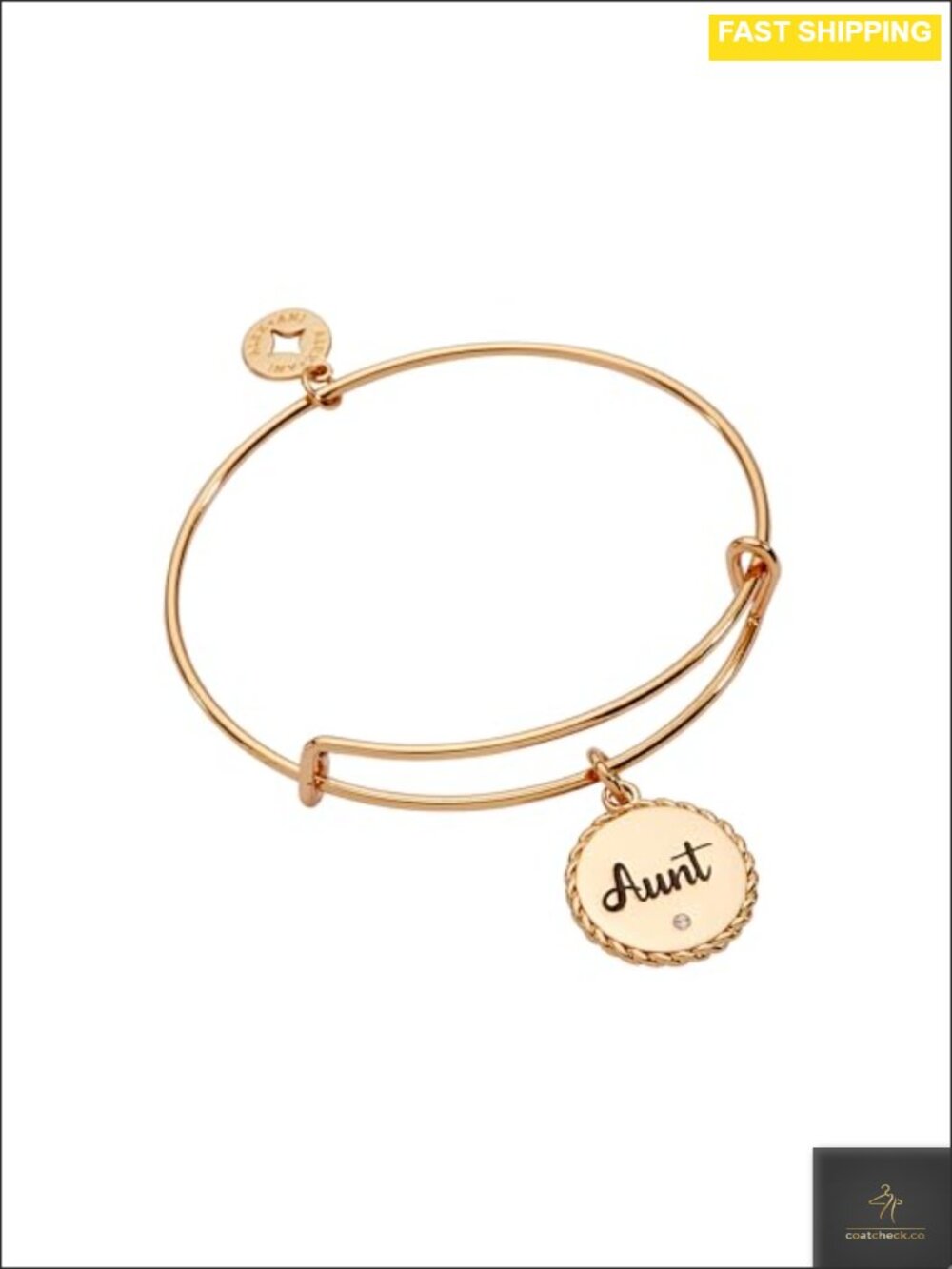 Alex and Ani Aunt Charm Bangle Bracelet Expandable Wire
